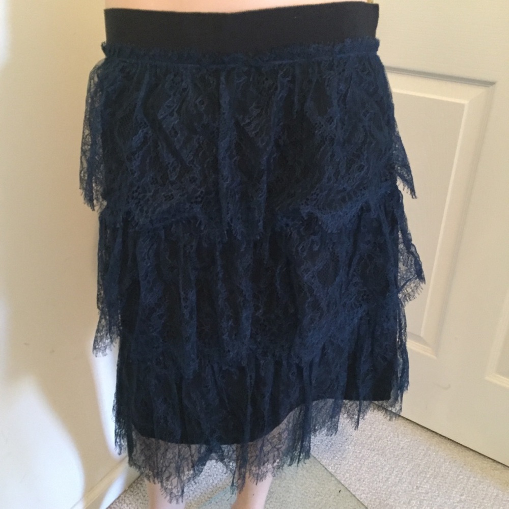 Golden Goose silk skirt blue lace NWT size L - Picture 6 of 7